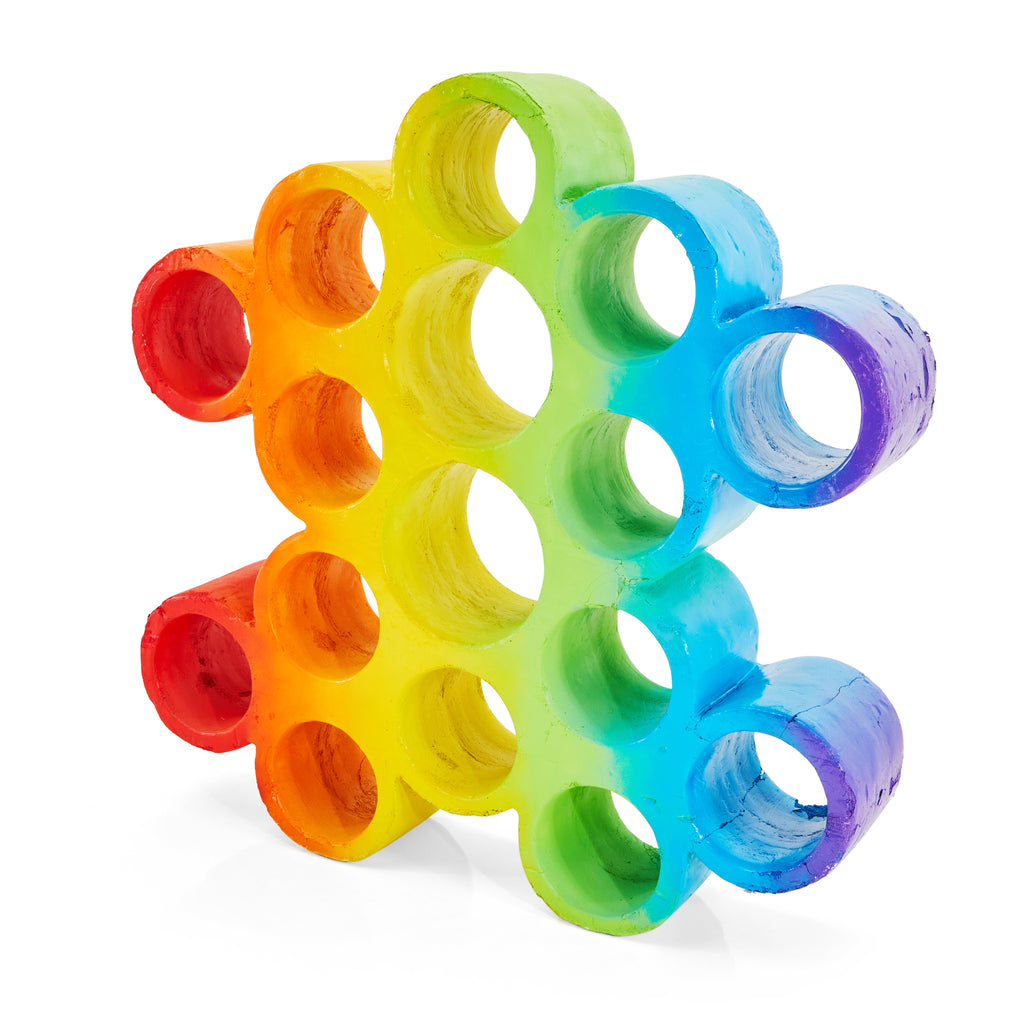 Lightweight Rainbow Circles Sculpture Divider
