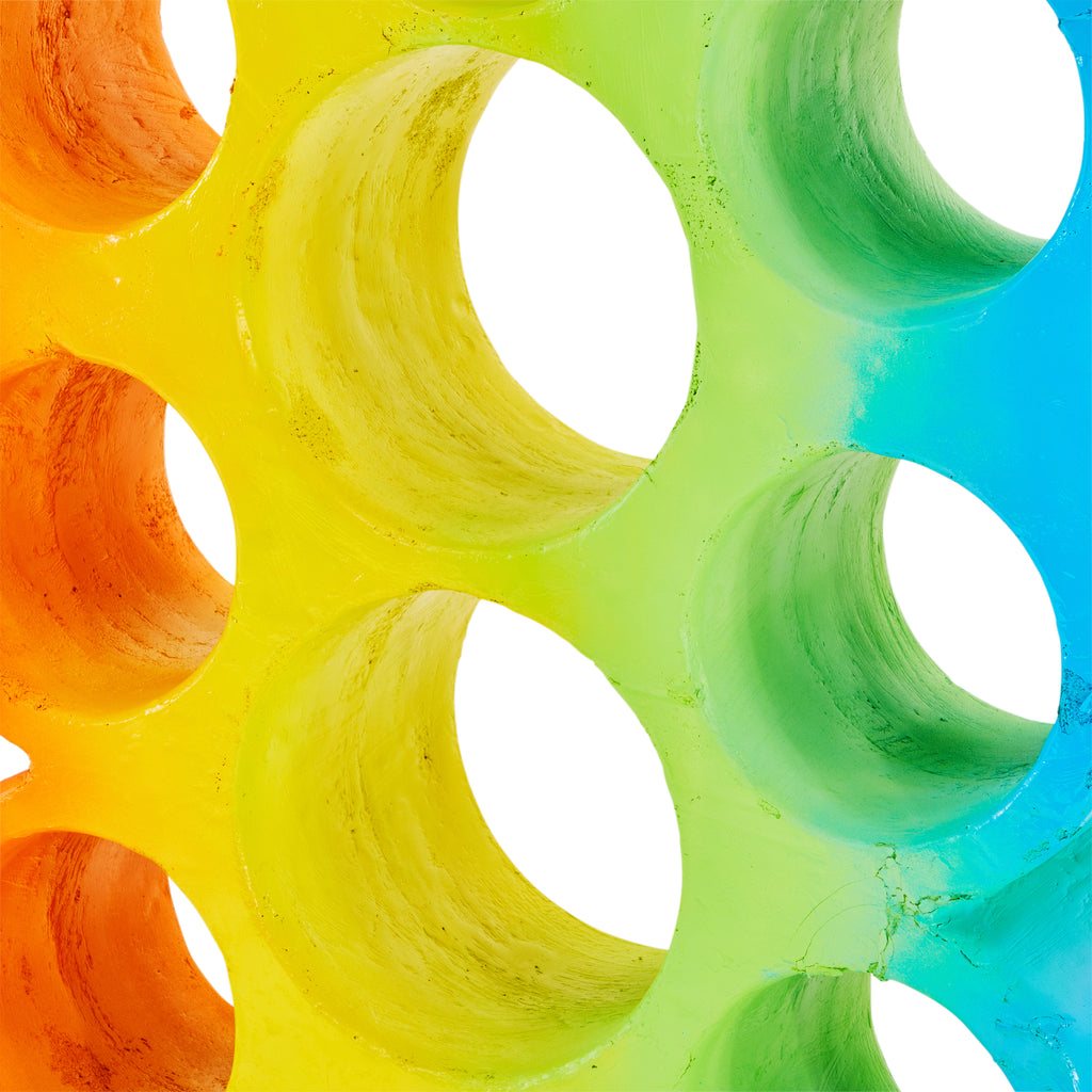 Lightweight Rainbow Circles Sculpture Divider
