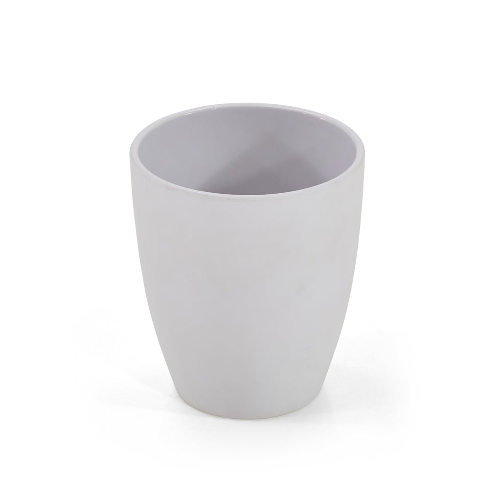 White Wide Minimalist Vase