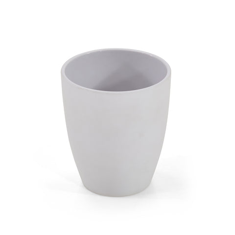 White Wide Minimalist Vase