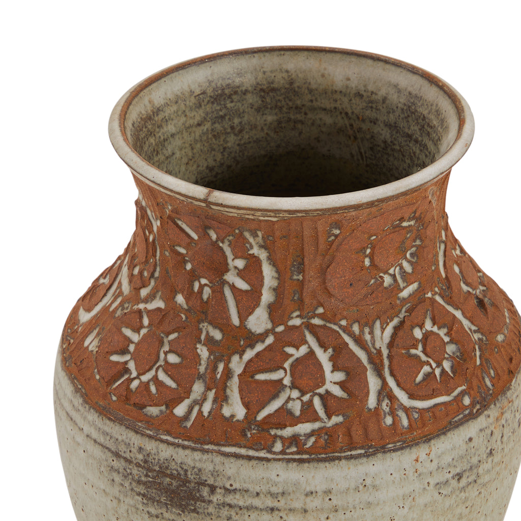 Grey & Brown Handmade Ceramic Vase