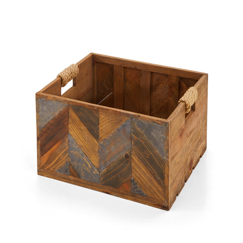 Wood Crate with Handles - Small