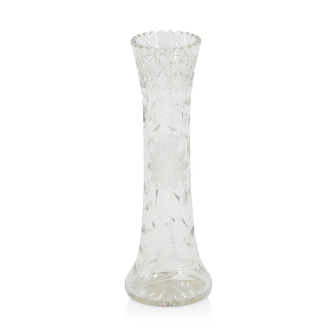 Clear Crystal Thin Concave Vase