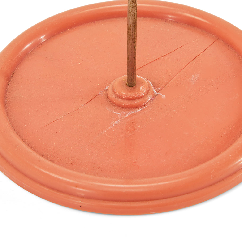Pink Salmon Round Plastic Tea Tray