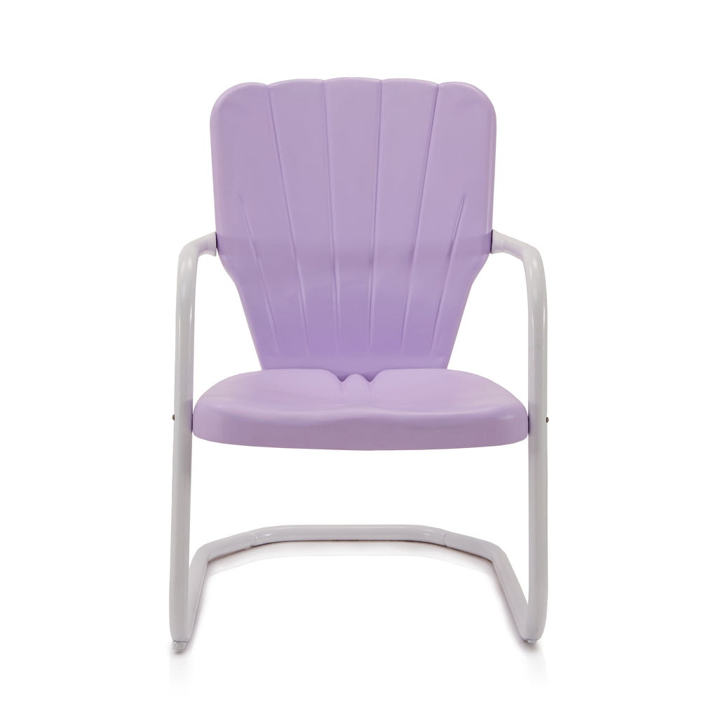 Purple & White Metal Outdoor Chair