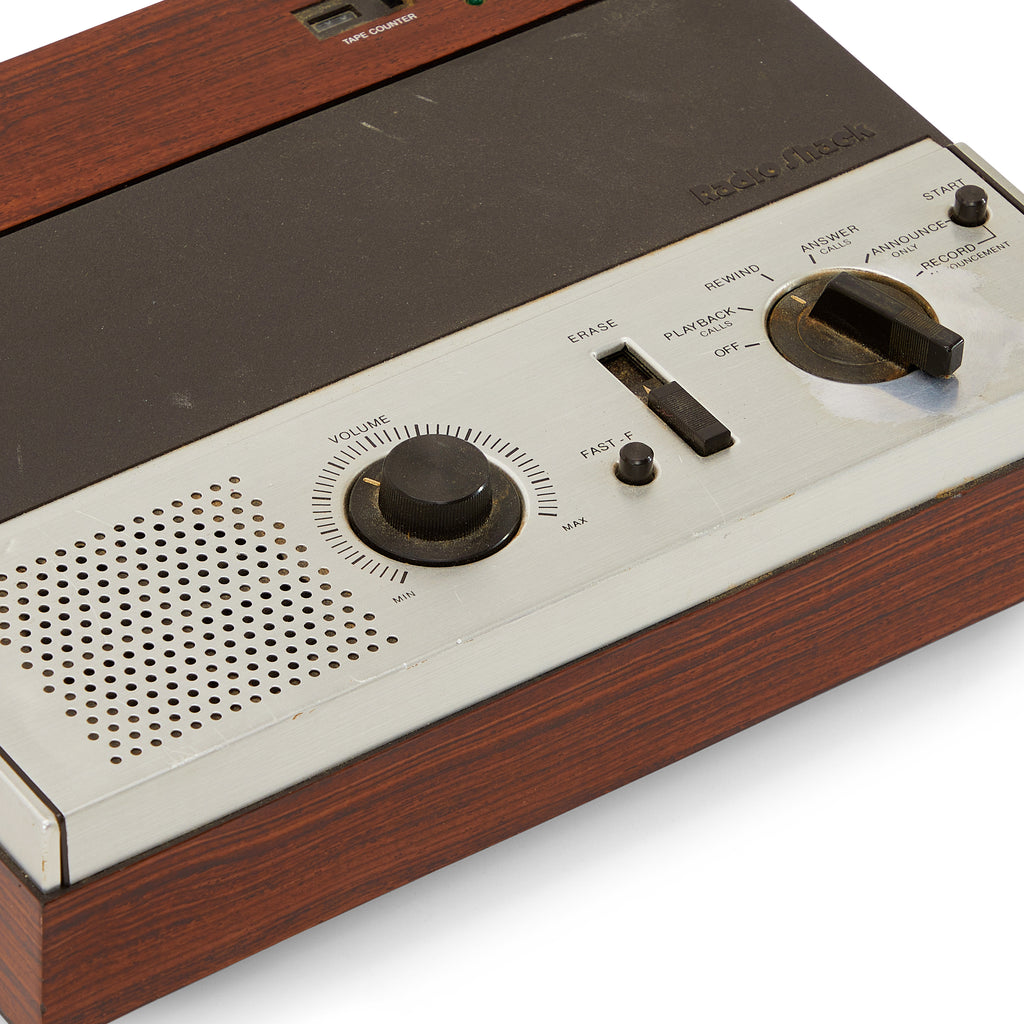Wood Dark Radio Shack Duofone TAD-111C Answering Machine System