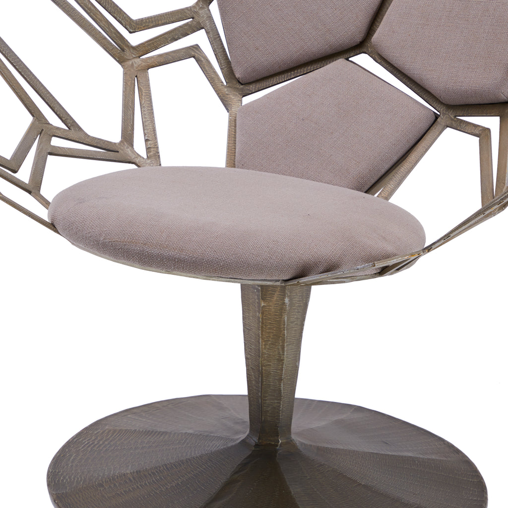 Grey Steel Honeycomb Chair