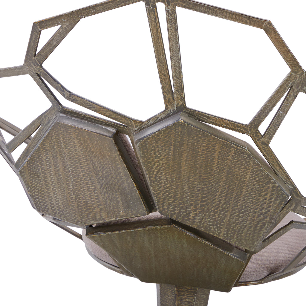 Grey Steel Honeycomb Chair