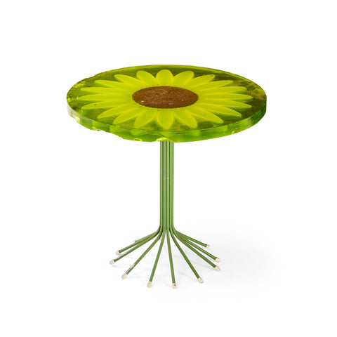 Green Flower Pot End Table