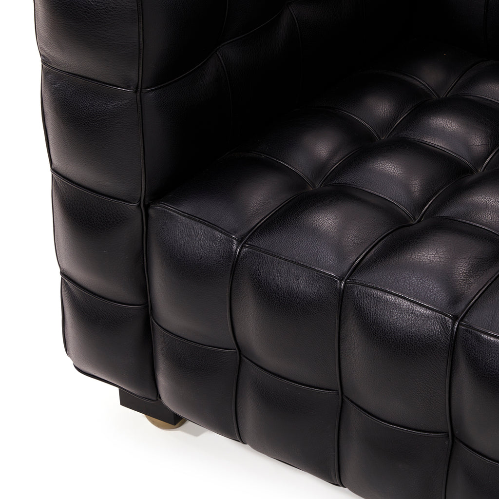 Black Leather Hoffman-Kubus Armchair
