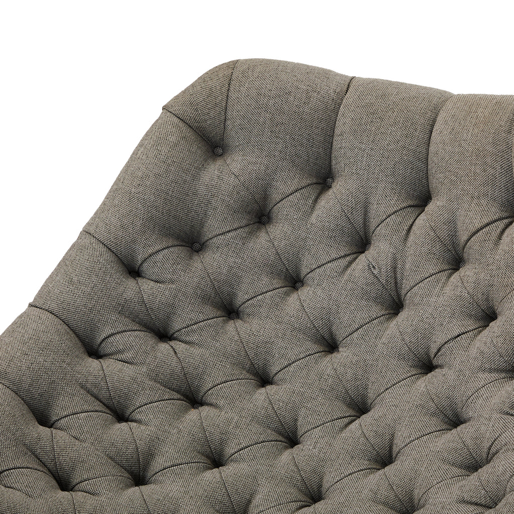 Grey Tufted Brazilla Chaise Sofa Chair