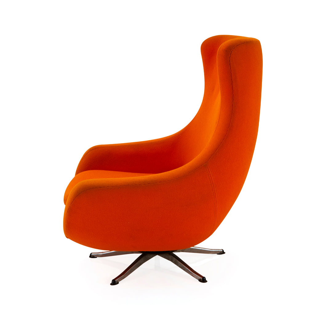 Orange High Back Mod Lounge Chair