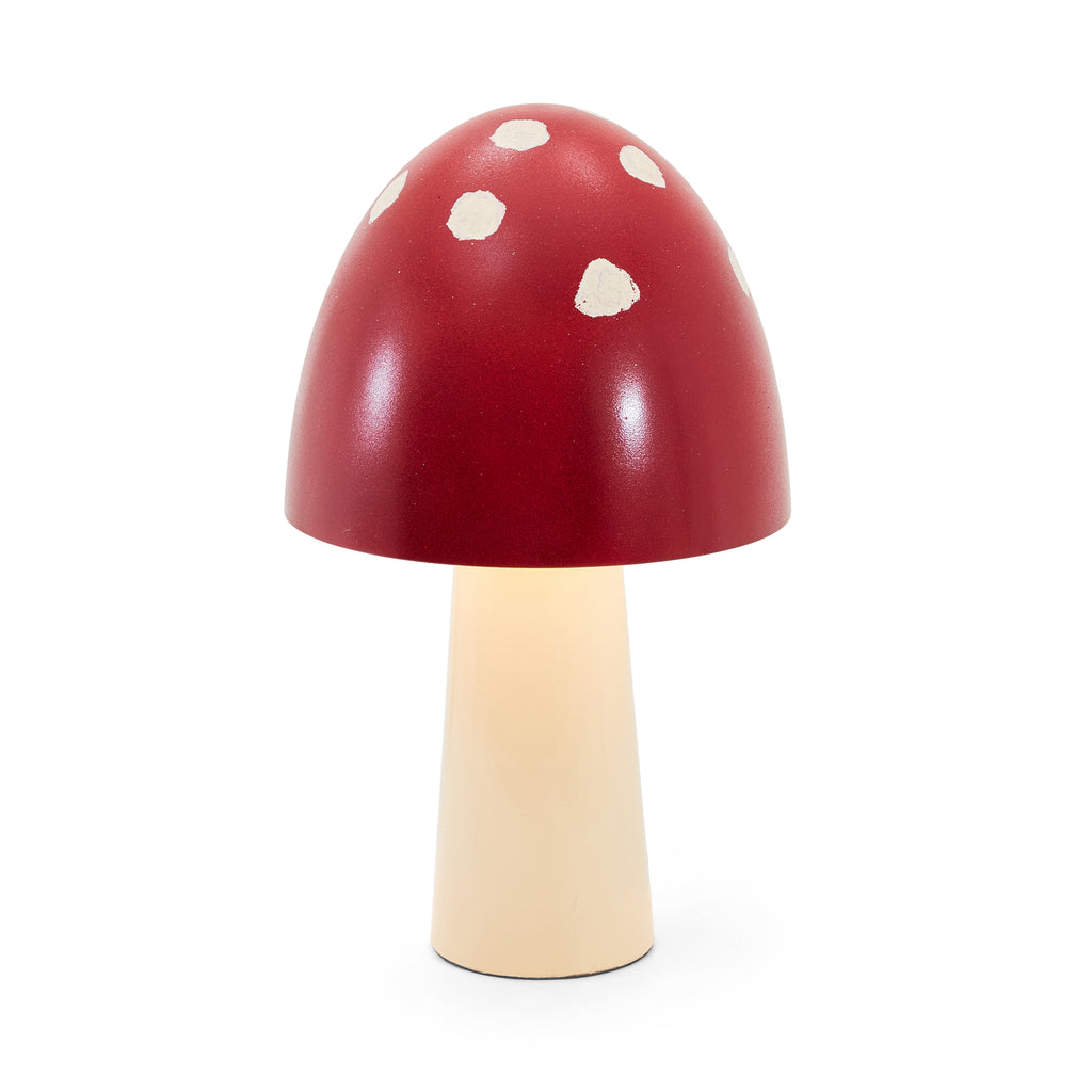 Red & White-spotted Mushroom Table Lamp
