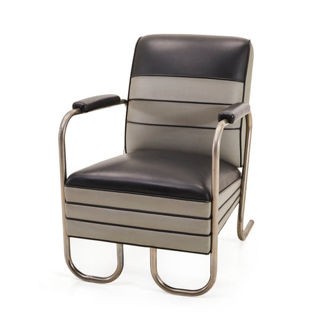Black & Grey Deco Lounge Chair