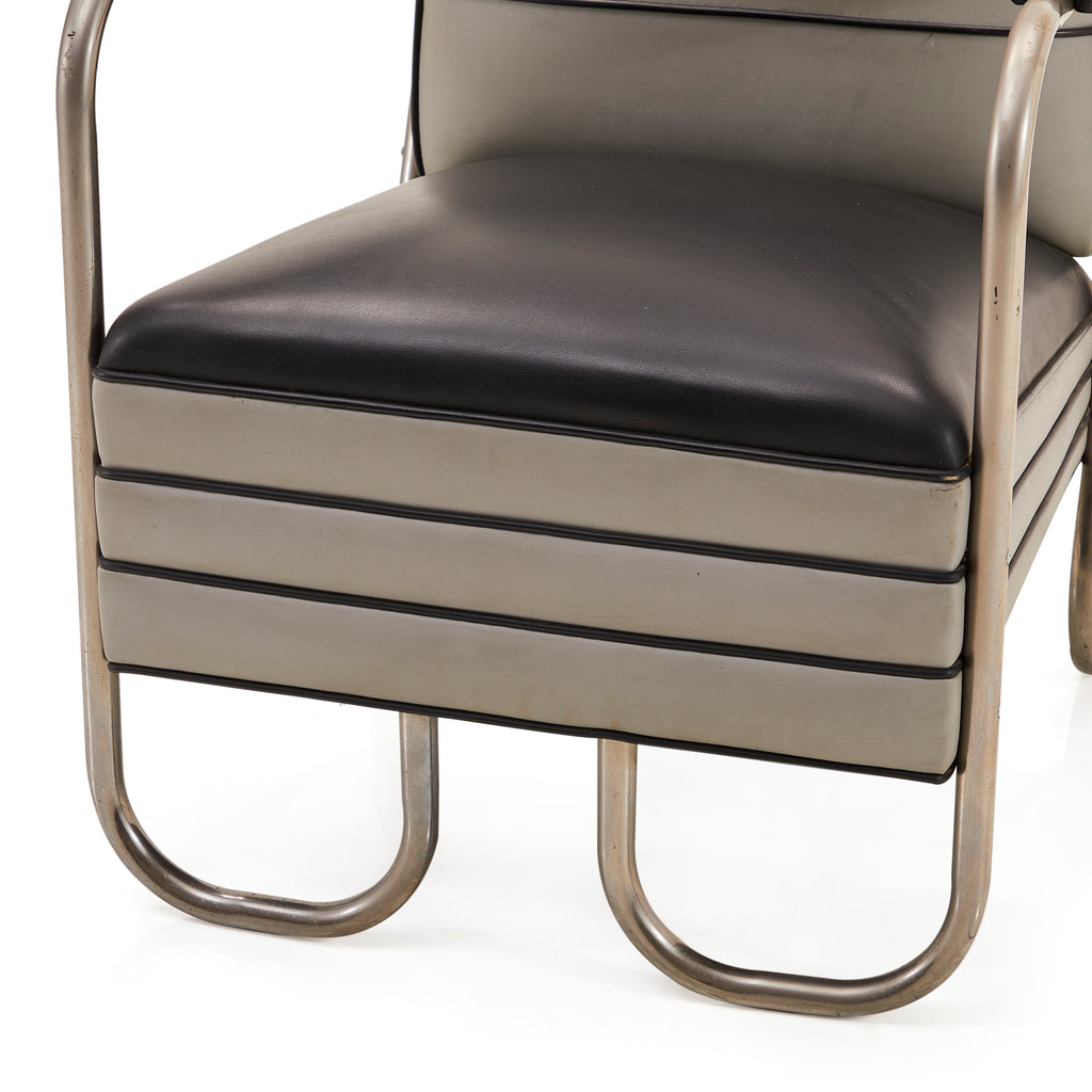 Black & Grey Deco Lounge Chair