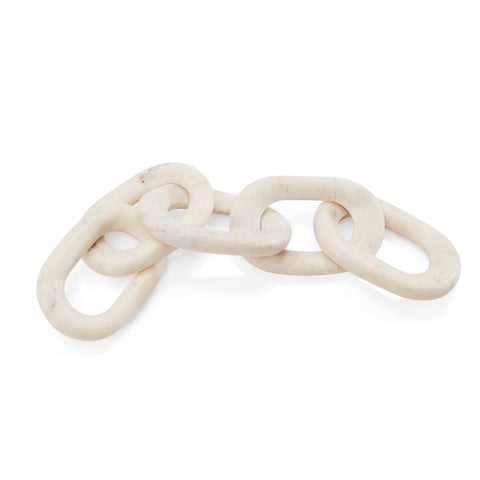 White Marble Chain Links Sculpture (A+D)