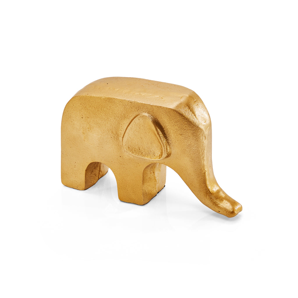 Gold Elephant Table Sculpture (A+D)