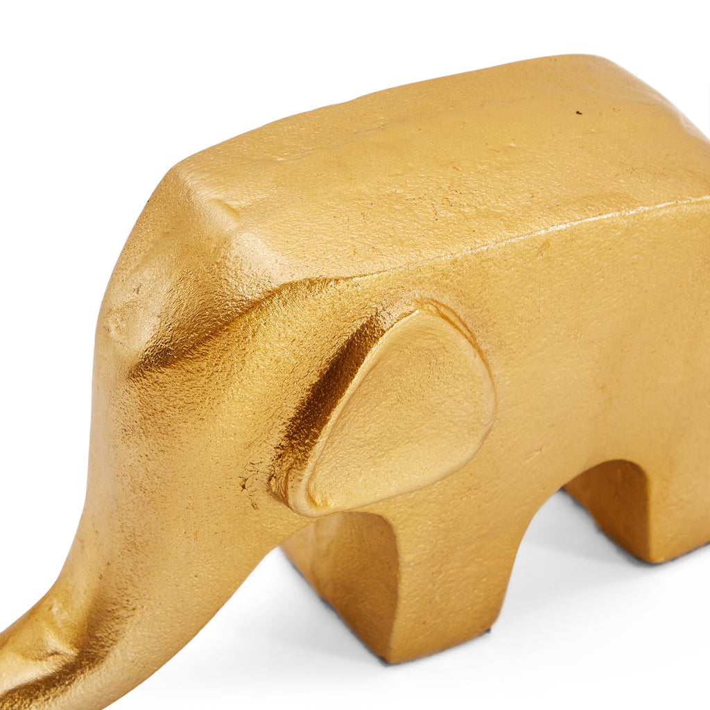 Gold Elephant Table Sculpture (A+D)