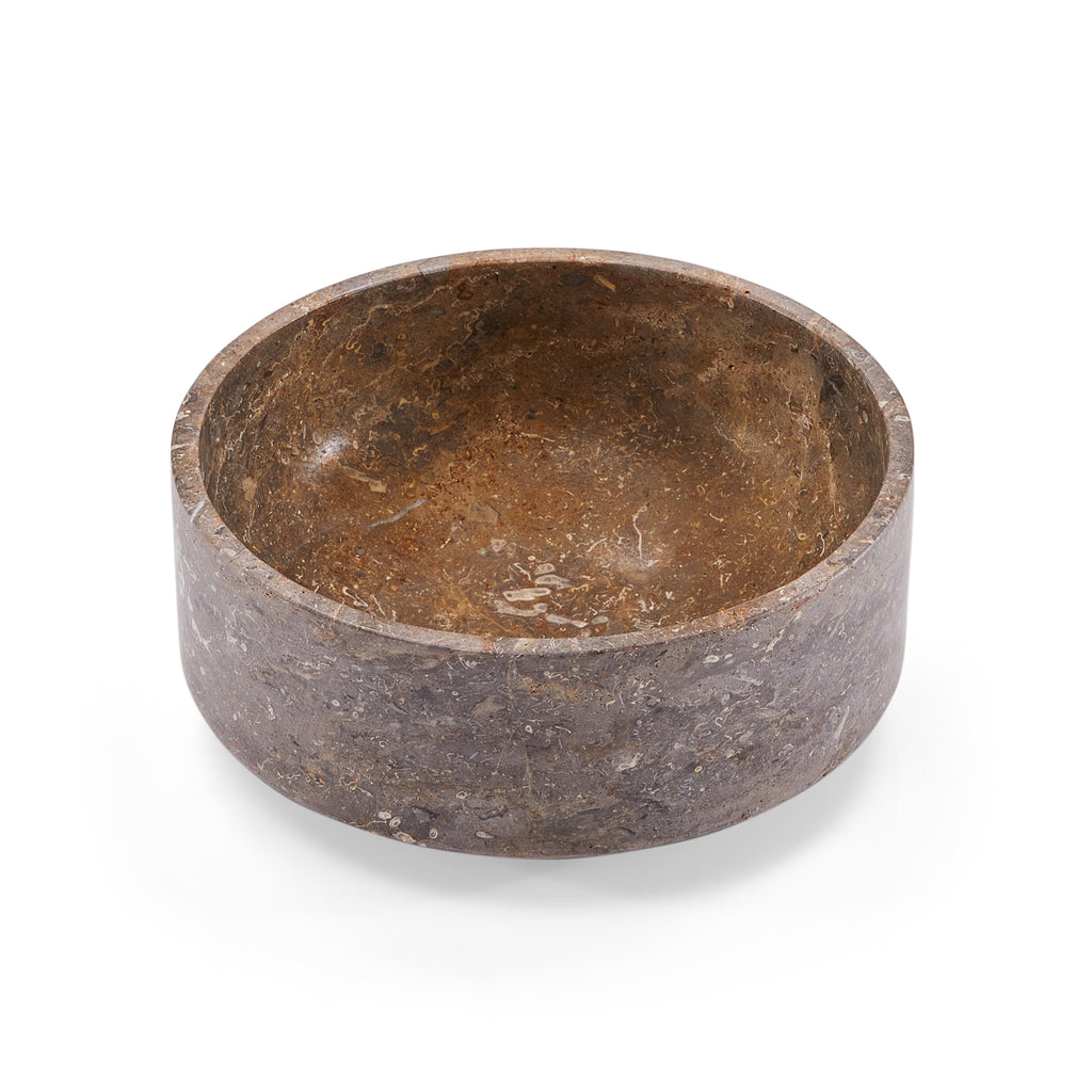 Brown Marble Stone Bowl (A+D)