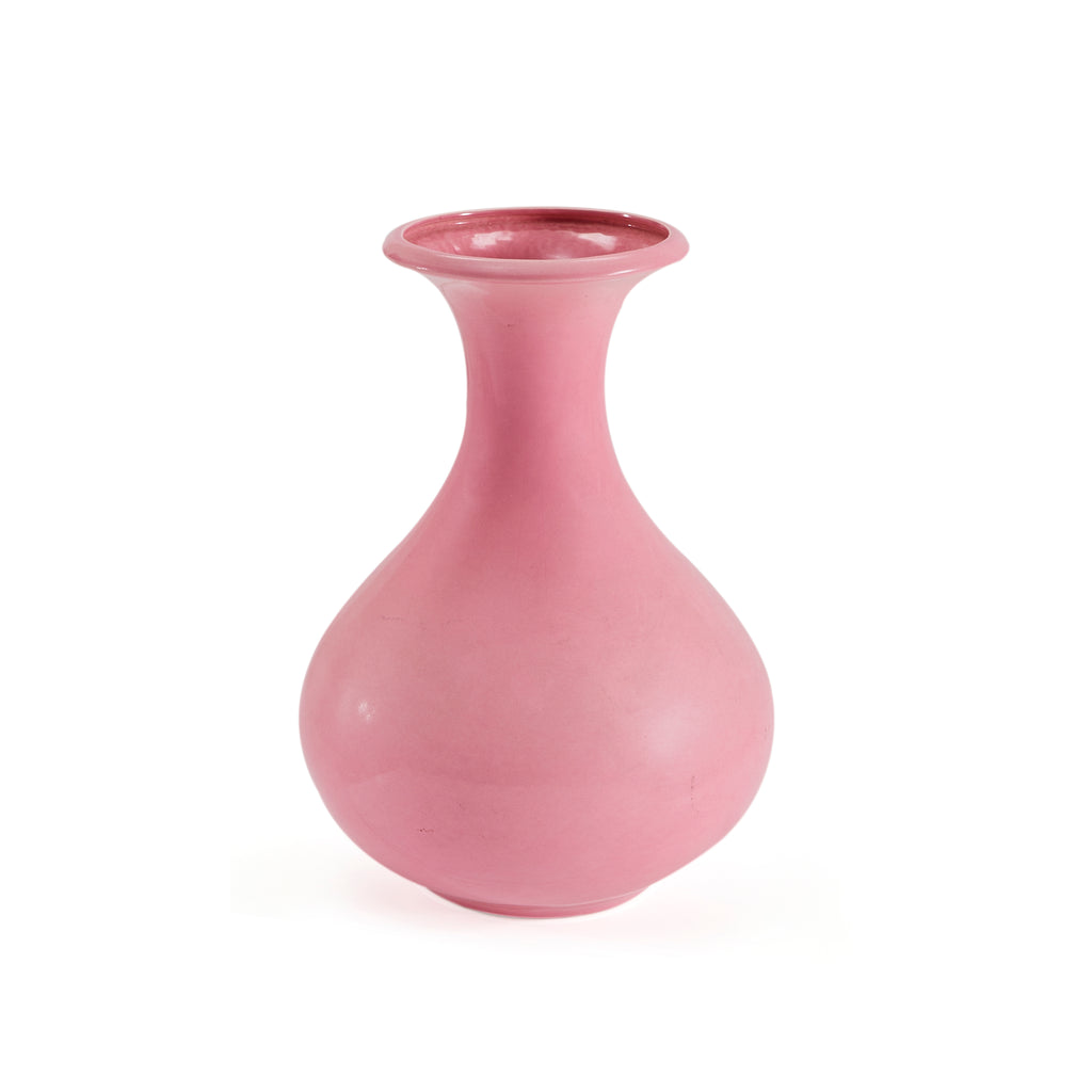 Pink Ceramic Bulbous Vase