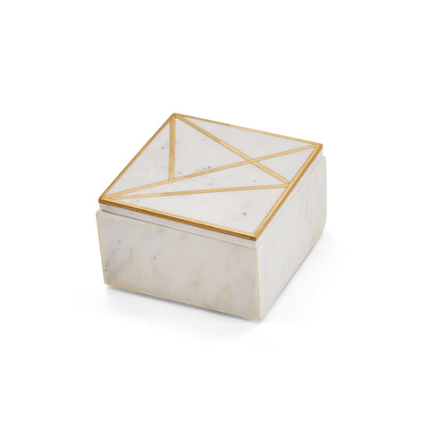 White & Gold Marble Box (A+D)