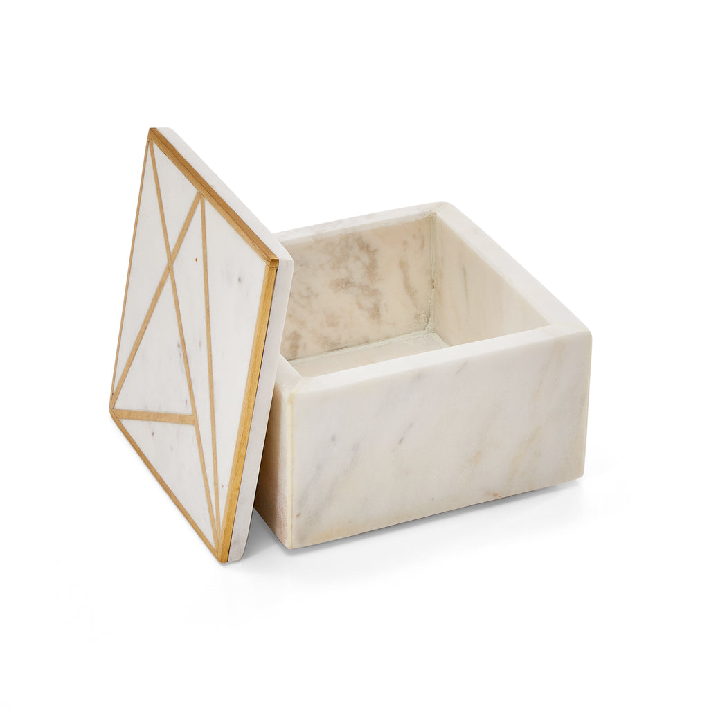 White & Gold Marble Box (A+D)
