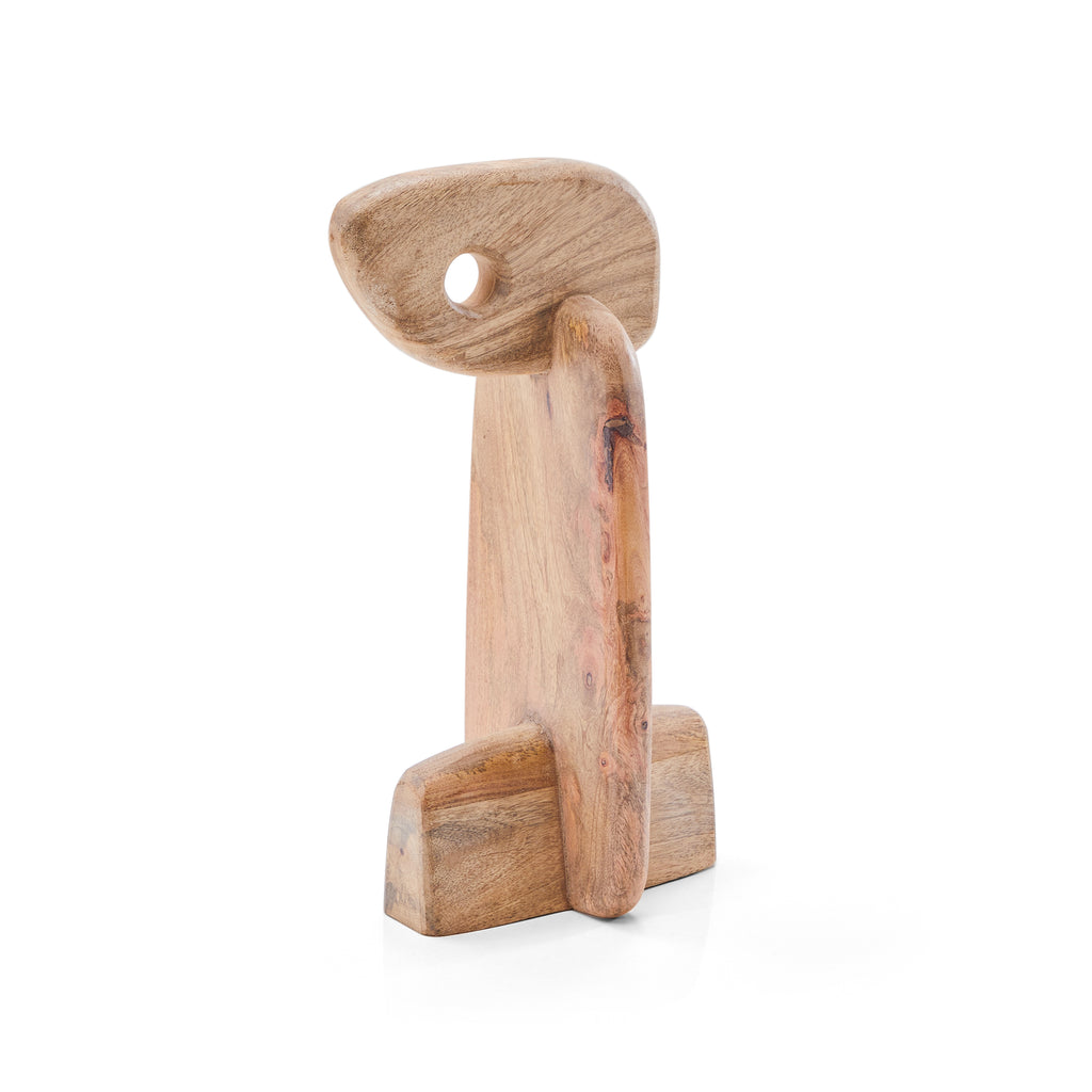 Wood Abstract Bird Table Sculpture (A+D)