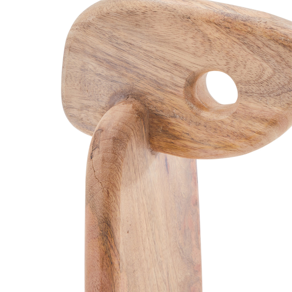 Wood Abstract Bird Table Sculpture (A+D)