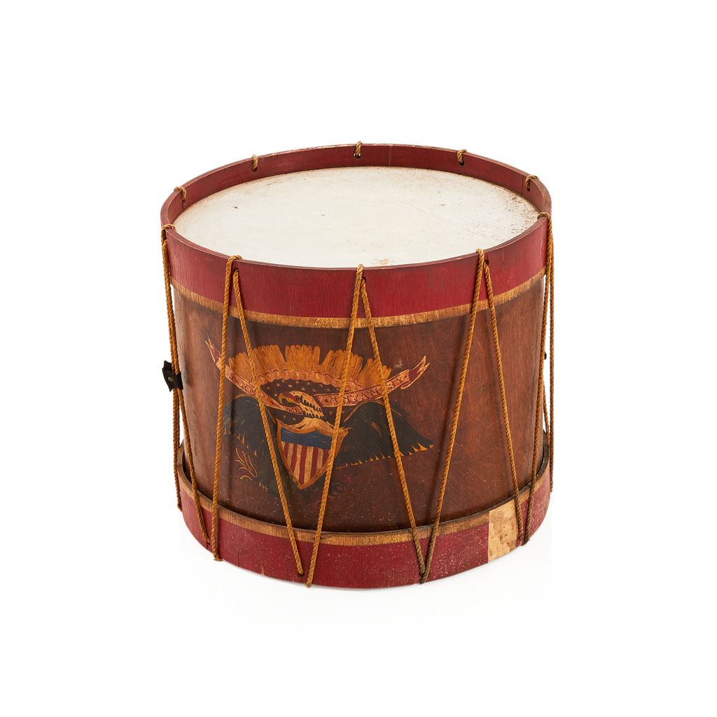 Red & Brown American Marching Drum