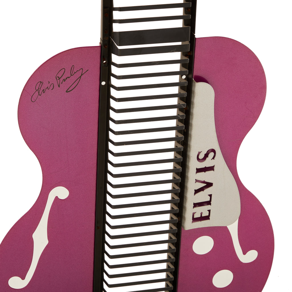 Purple Elvis Guitar CD & DVD Storage Rack