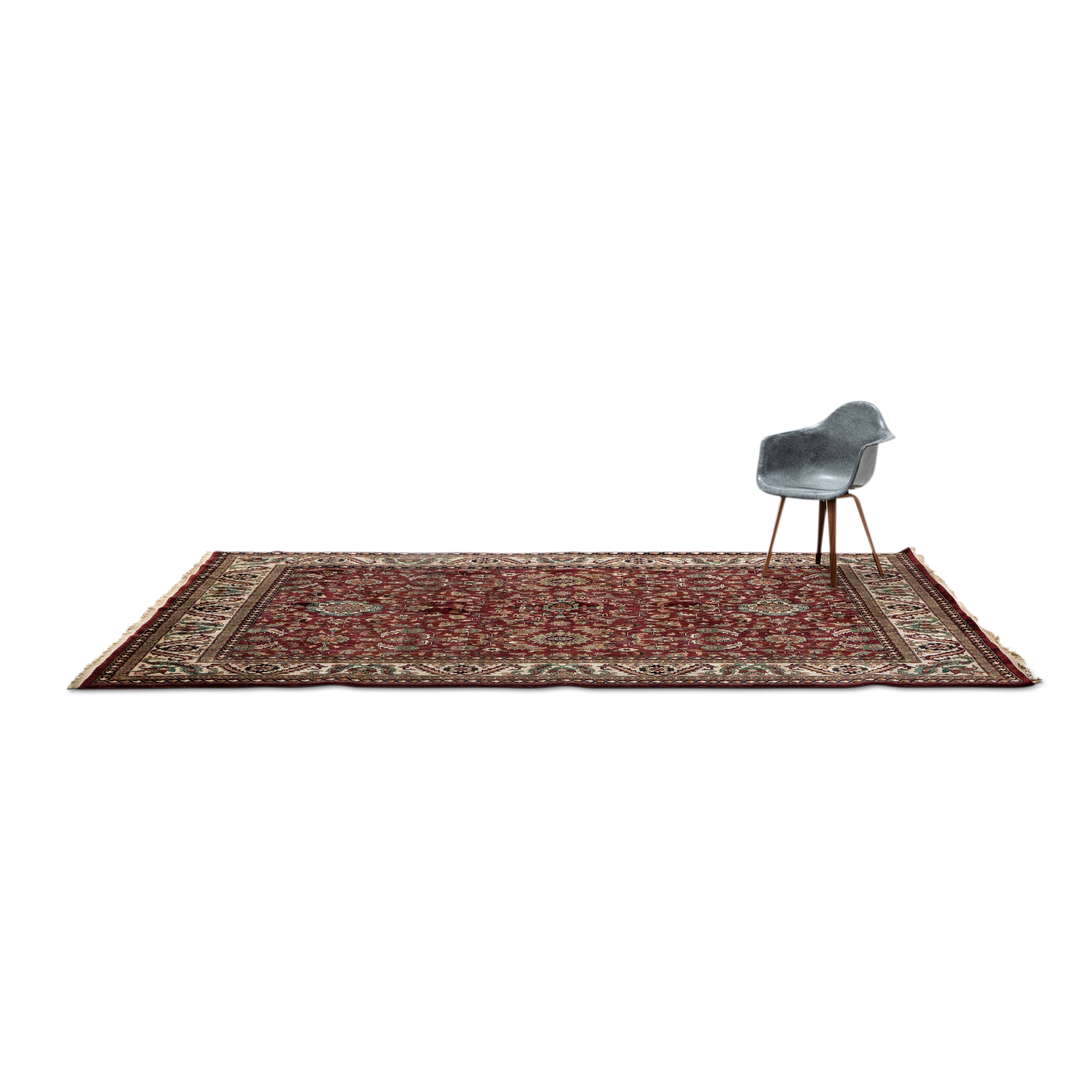 Red & Tan Victorian Area Rug - Gil & Roy Props