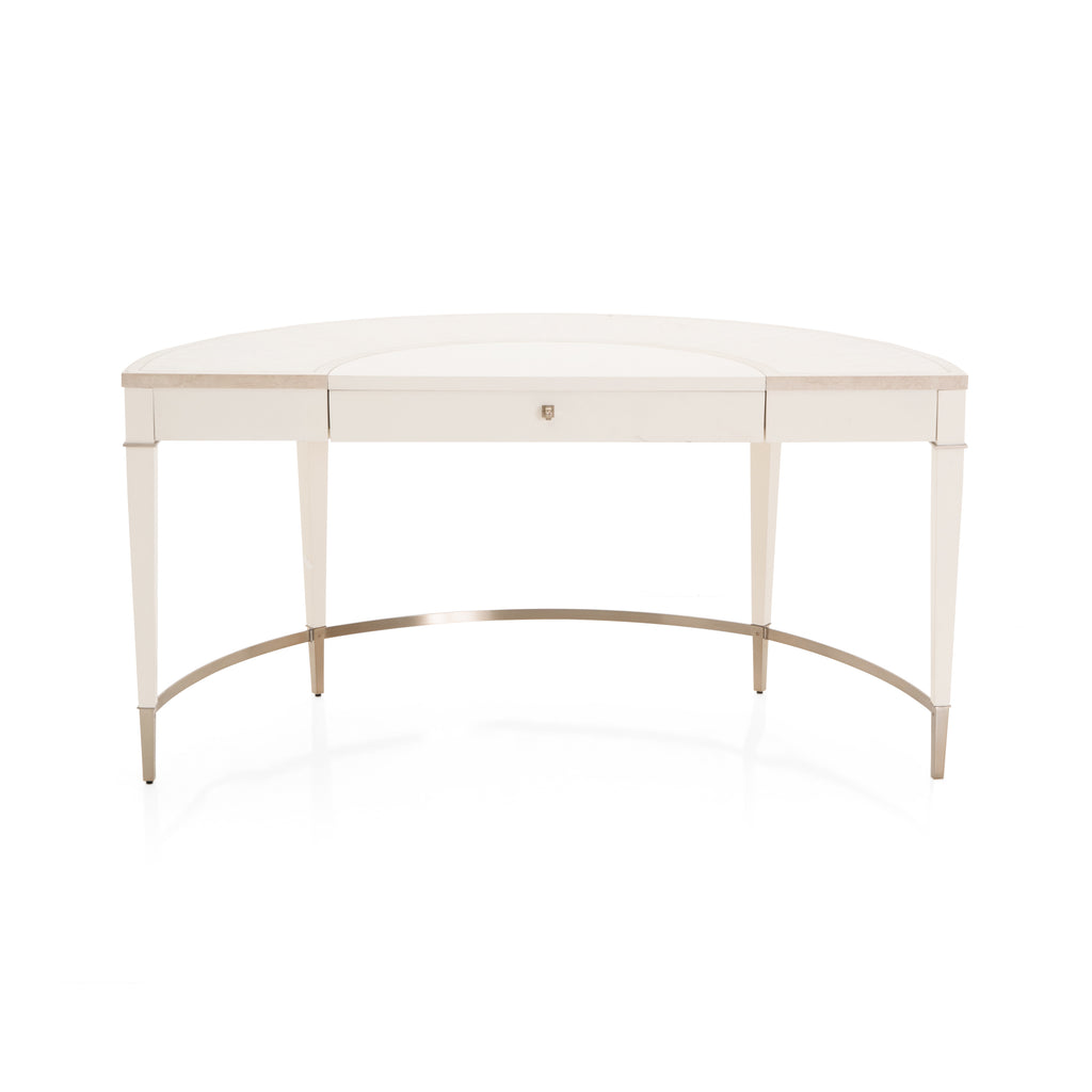White Contemporary Curved Desk