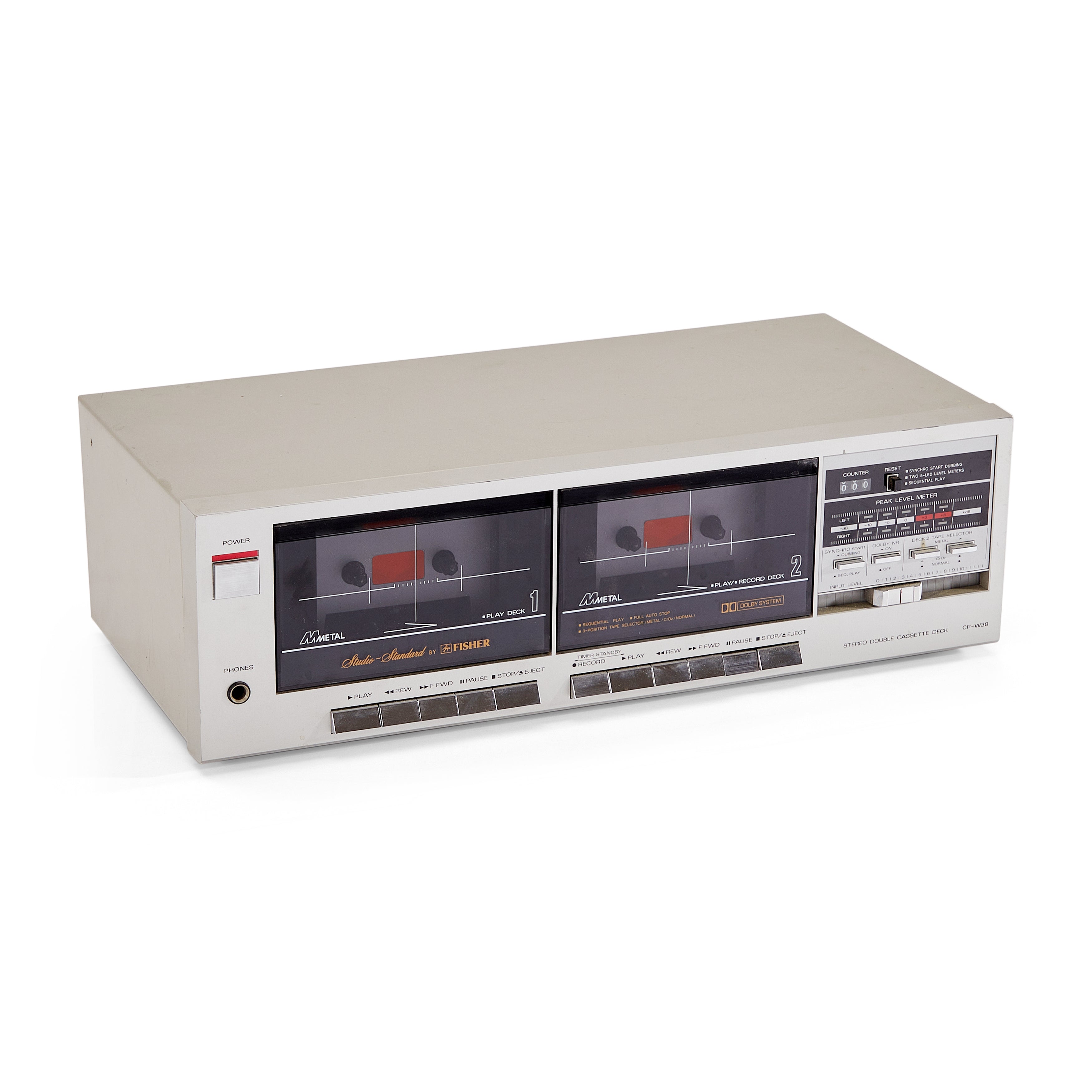 Silver 'Fisher' Double Cassette Recorder & Player - Gil & Roy Props