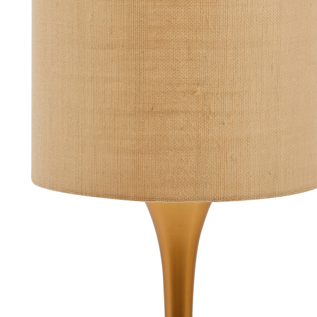 Gold & Tan Table Lamp