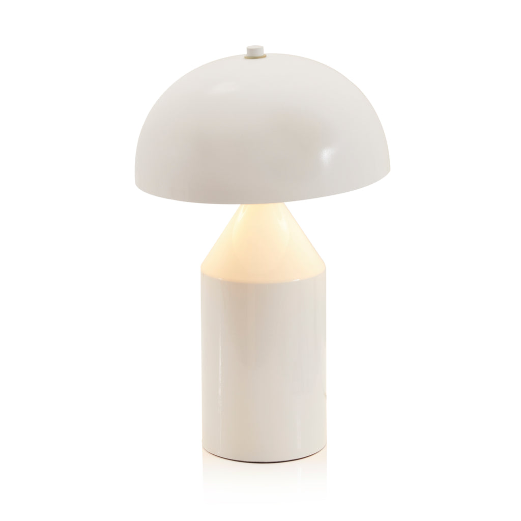 White Modern Mushroom Desk Lamp Large