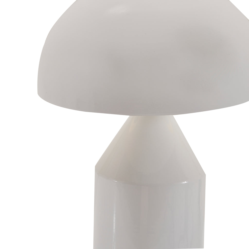 White Modern Mushroom Desk Lamp Large