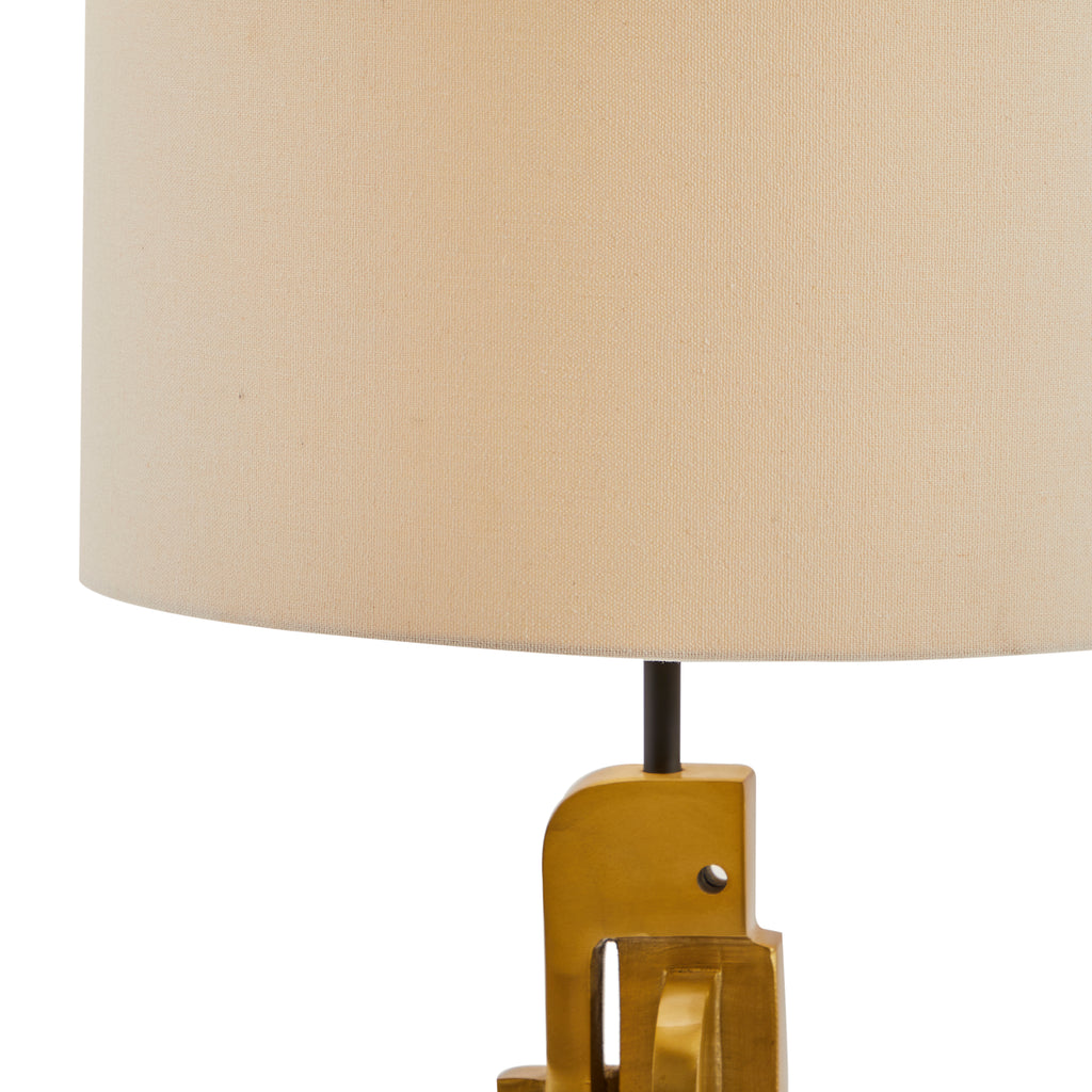 Gold & Black Art Deco Table Lamp