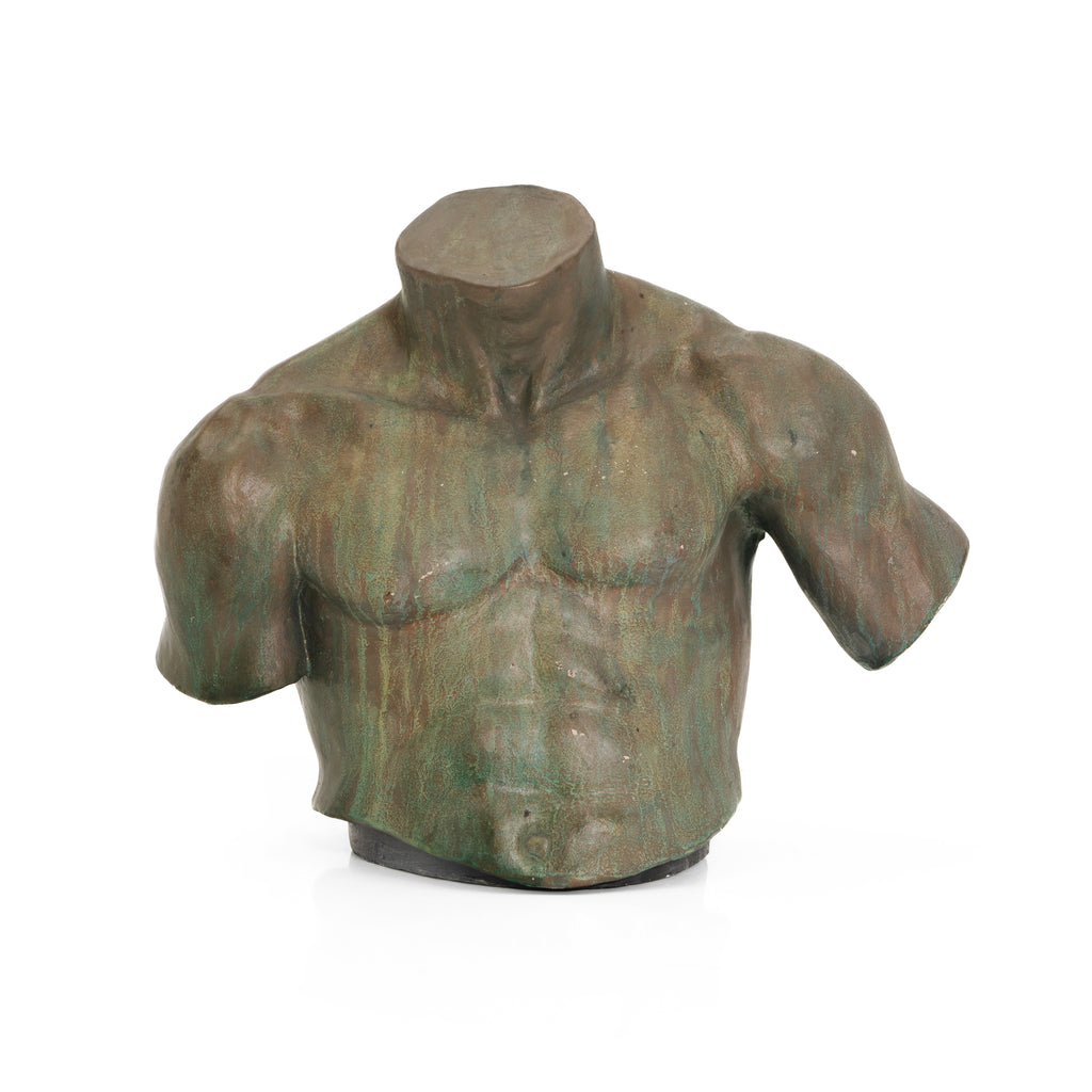 Bronze Male Chest Table Sculpture