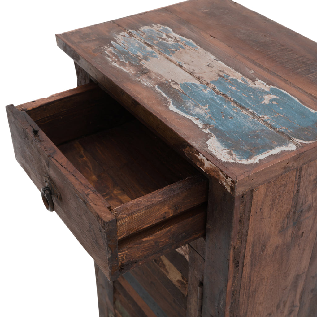 Wood Square Rustic Side Table