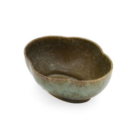 Brown & Green Ceramic Bowl