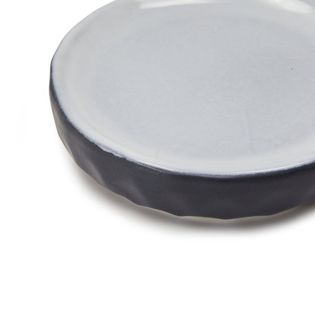 White & Black Ceramic Dish (A+D)
