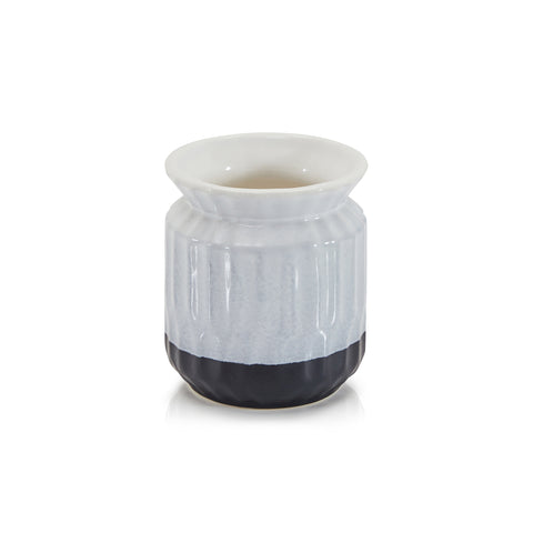 White & Black Ceramic Lipped Cup (A+D)