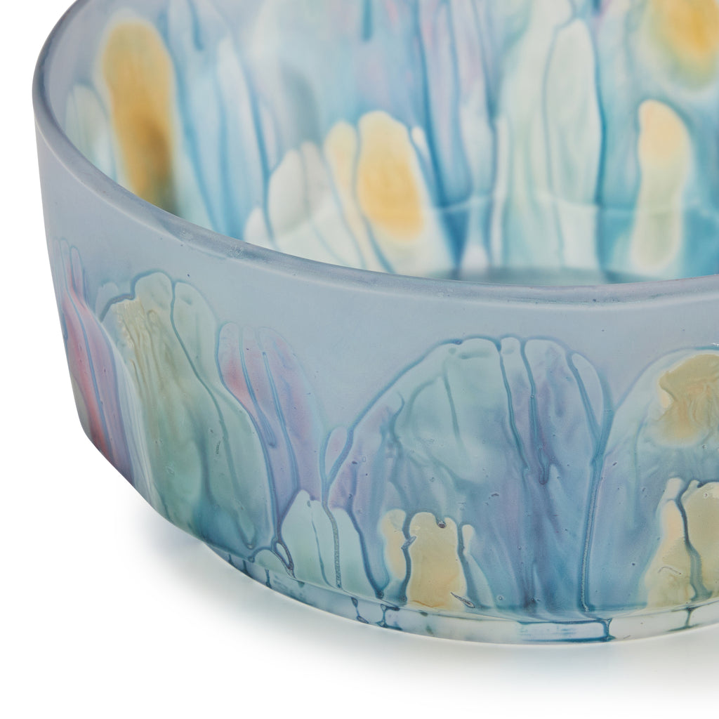 Blue Dripping Glass Bowl (A+D)