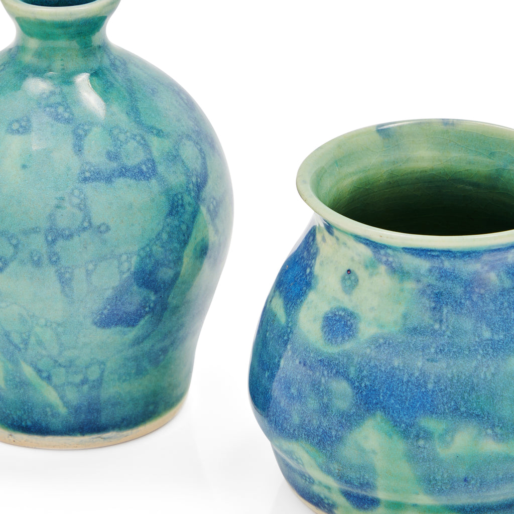 Blue & Green Ceramic Vase Narrow (A+D)