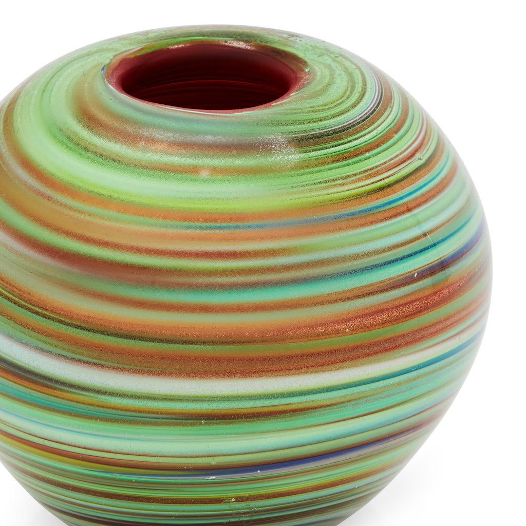 Green Swirl Ceramic Vase (A+D)