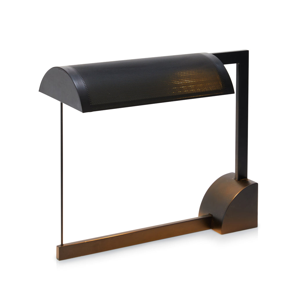 Black Square Metal Desk Lamp