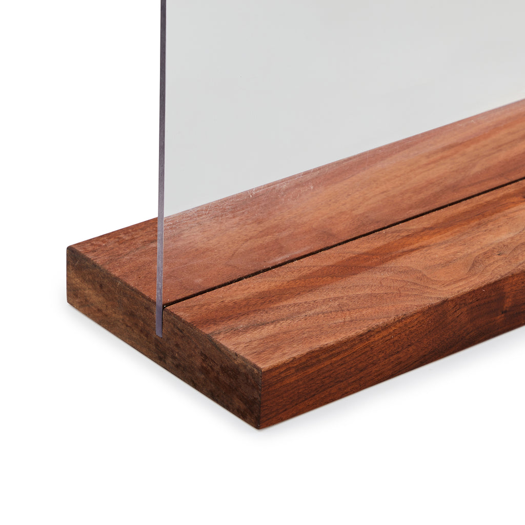 Lucite & Wood Base Table Divider