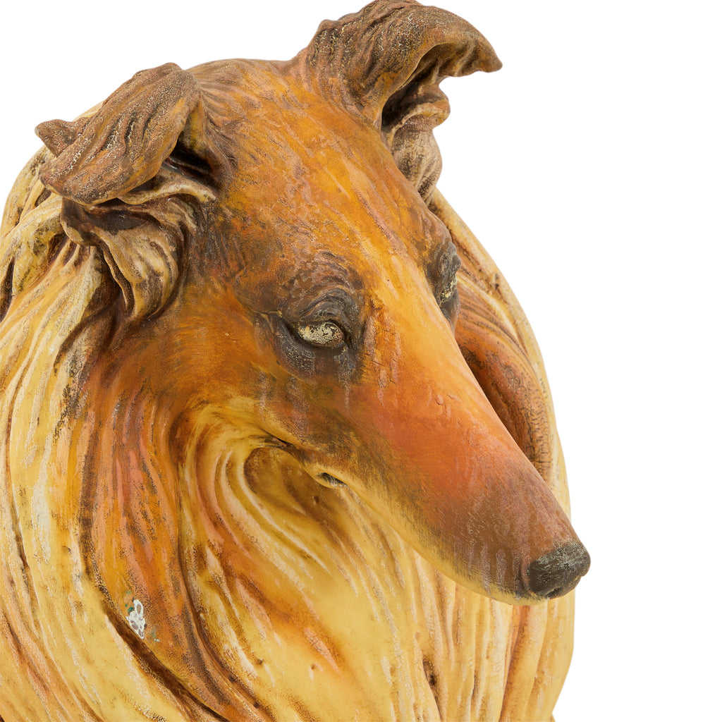 Wood Shepard Dog Sculpture