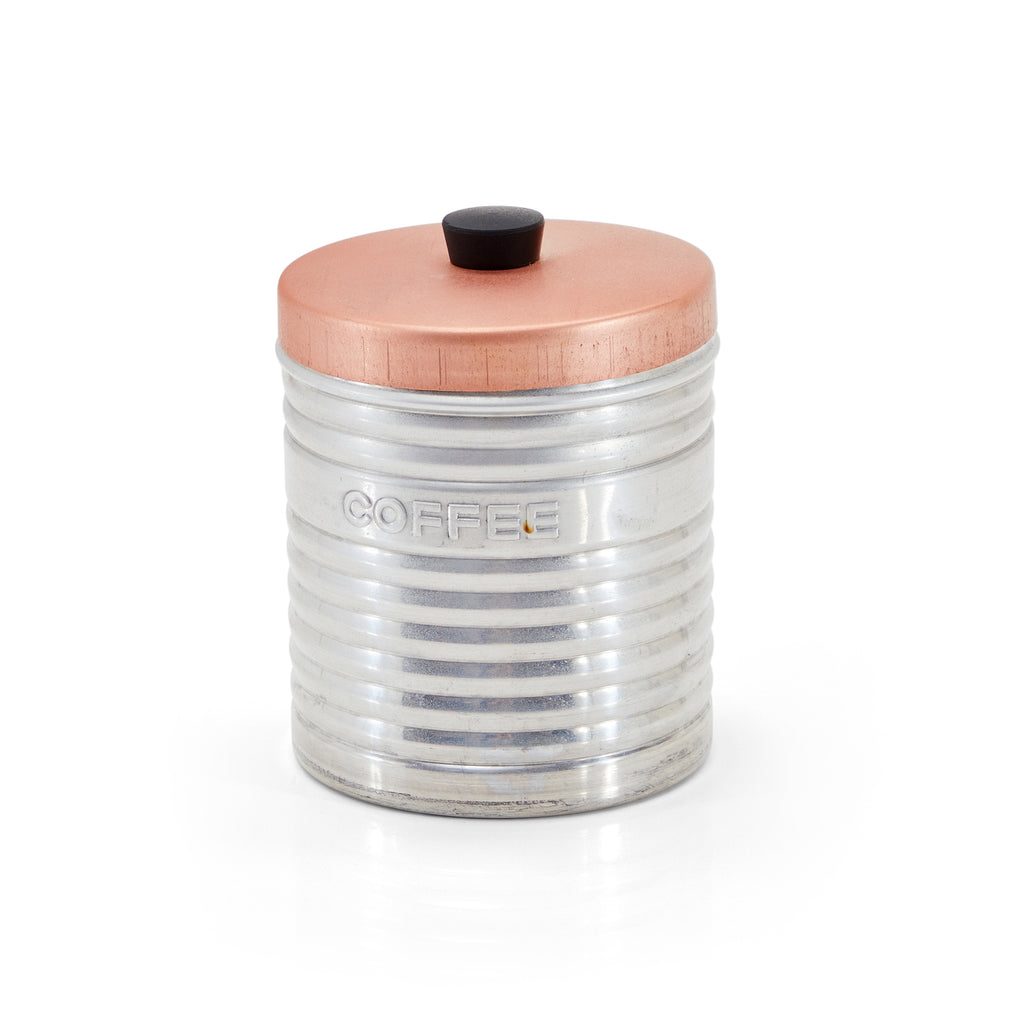 Metal Coffee Tin with Copper Top (A+D)