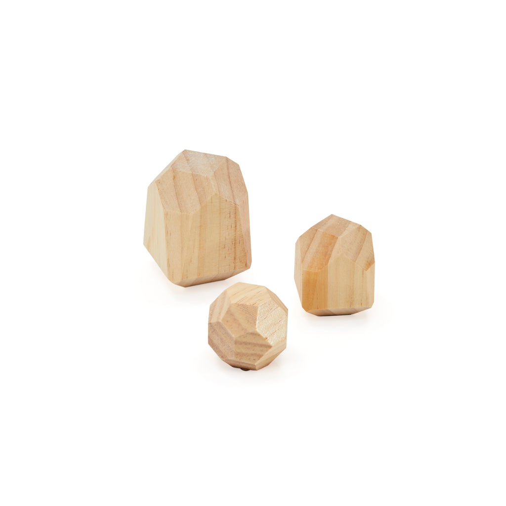 Wood Geometric Mini Sculpture - Medium (A+D)